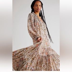 Free People Feelin’ Groovy Maxi dress, L, NWT